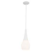 Kichler 52529WH - Deela 17 Inch 1 Light Pendant with Satin Etched Cased Opal Glass in White