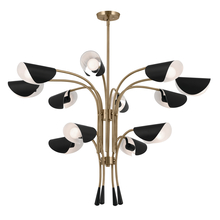 Kichler 52561CPZBK - Arcus 46.25 Inch 12 Light Chandelier in Champagne Bronze with Black