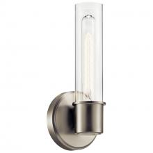 Kichler 52653NI - Aviv 13 Inch 1 Light Wall Sconce with Clear Glass in Brushed Nickel