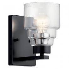 Kichler 55010BK - Vionnet 8.5" 1 Light Wall Sconce with Clear Glass in Black