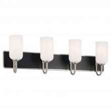 Kichler 55164NI - Solia 32 Inch 4 Light Vanity with Opal Glass in Brushed Nickel with Black