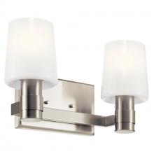 Kichler 55175NI - Adani 14.5 Inch 2 Light Vanity with Opal Glass in Brushed Nickel