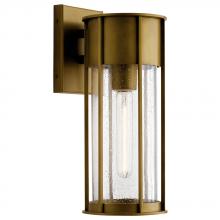 Kichler 59080NBR - Camillo 15" 1 Light Wall Light with Clear Seeded Glass Natural Brass
