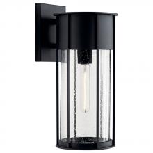 Kichler 59081BKT - Camillo 18" 1 Light Wall Light with Clear Seeded Glass Black