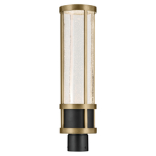 Kichler 59142BKT - Camillo 22.5 inch LED Outdoor Post LT with Clear Seeded Glass in Textured Black with Natural Brass