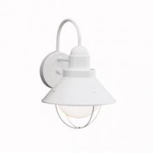 Kichler 9022WH - Seaside 12" 1 Light Outdoor Wall Light with Glass Globe White