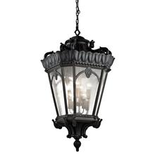 Kichler 9568BKT - Tournai 123" 8 Light Outdoor Pendant Light with Clear Seeded Glass in Textured Black