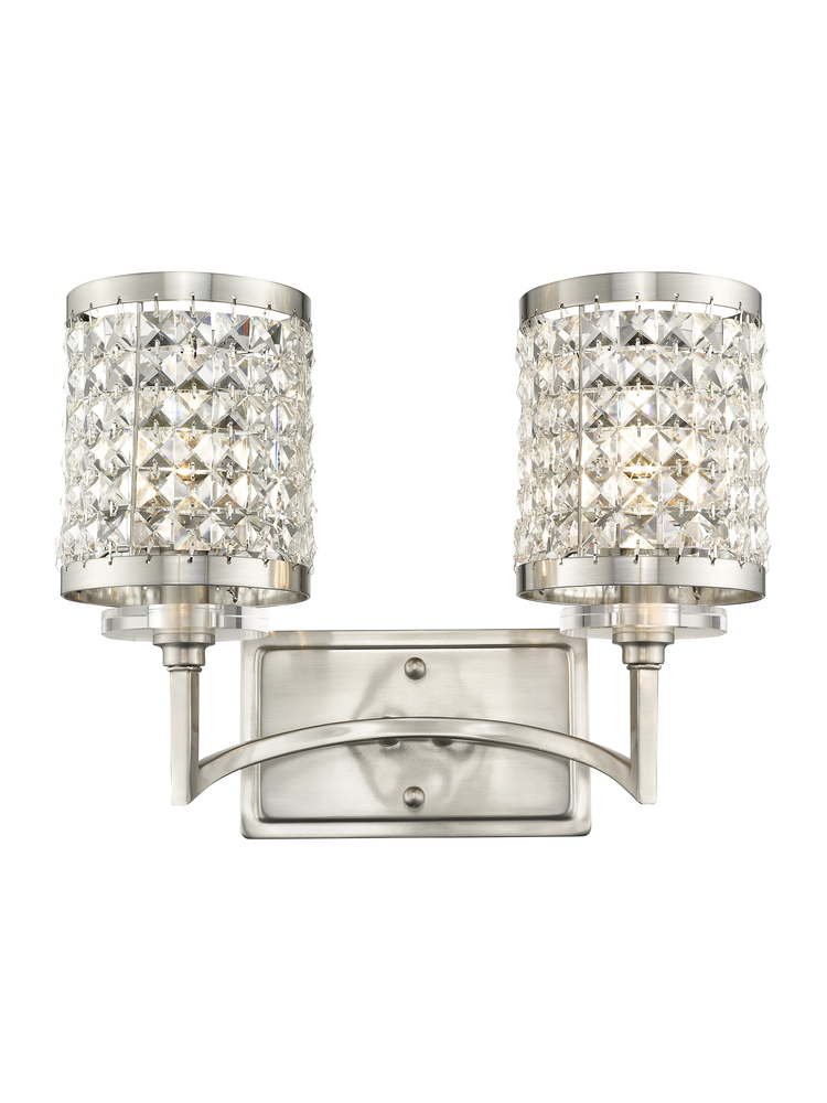 2 Light Brushed Nickel Bath Light