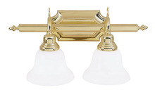 Livex Lighting 1282-02 - 2 Light Polished Brass Bath Light