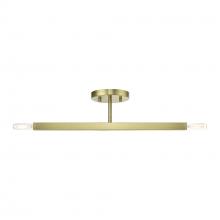 Livex Lighting 46842-01 - 2 Light Antique Brass Semi-Flush
