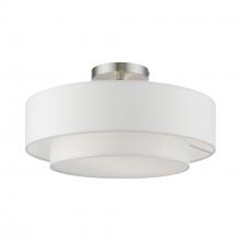 Livex Lighting 47153-91 - 2 Light Brushed Nickel Semi-Flush