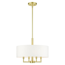 Livex Lighting 49374-12 - 4 Lt Satin Brass Pendant Chandelier