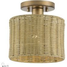 Livex Lighting 60045-48 - 1 Light Antique Gold Leaf Small Semi-Flush