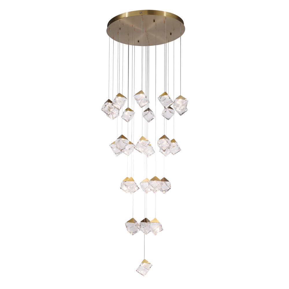 Pensey Multi-light Chandelier - Brushed Gold