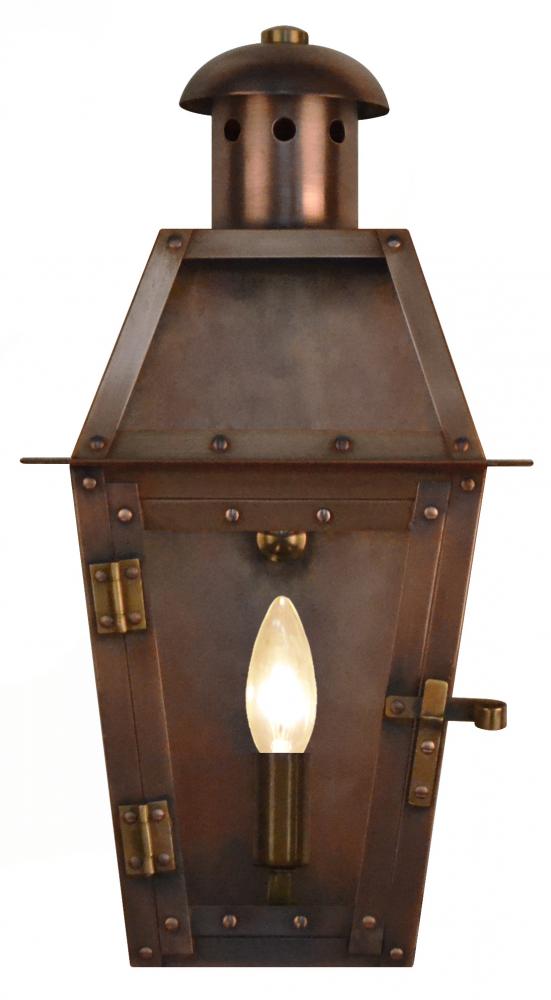 The CopperSmith Arcadia 16" Tall Copper Electric Wall Mount Outdoor Light Lantern Sconce