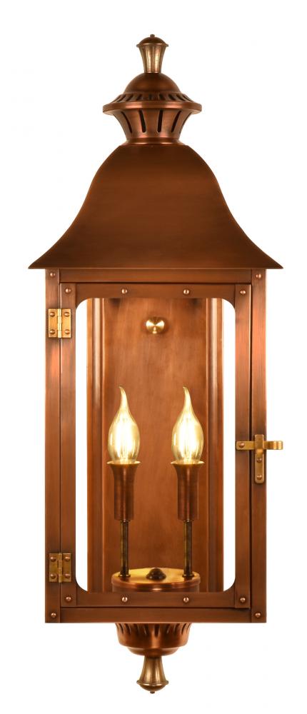 The CopperSmith Biltmore  Antler Hill 36" Tall Copper Electric Wall Mount Outdoor LT Lantern