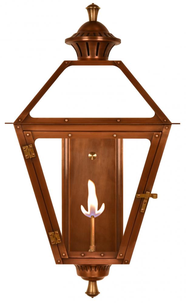 The CopperSmith Biltmore Collection Amherst 35" Tall Copper Gas Wall Mount Outdoor Light Lantern