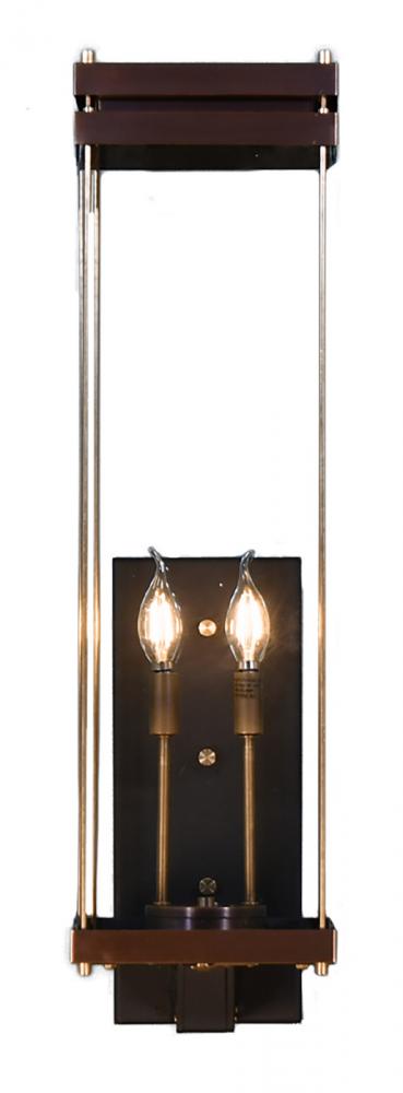 The CopperSmith Austin 30" Tall Copper Electric Wall Mount Outdoor Light Lantern Sconce