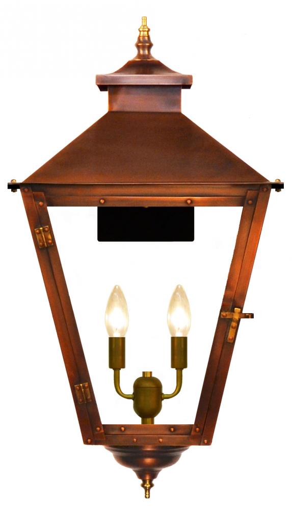 The CopperSmith Conception Street 24" Tall Copper Electric Wall Mount Outdoor Light Lantern Scon