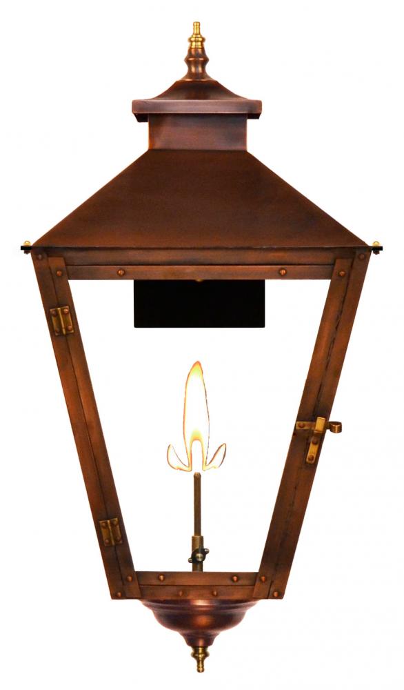 The CopperSmith Conception Street 29" Tall Copper Gas Wall Mount Outdoor Light Lantern Sconce