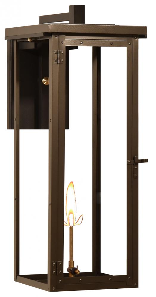 The CopperSmith Dinardi 27" Tall Copper Gas Wall Mount Outdoor Light Lantern Sconce