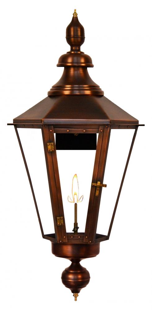 The CopperSmith Eslava Street 32" Tall Copper Gas Wall Mount Outdoor Light Lantern Sconce