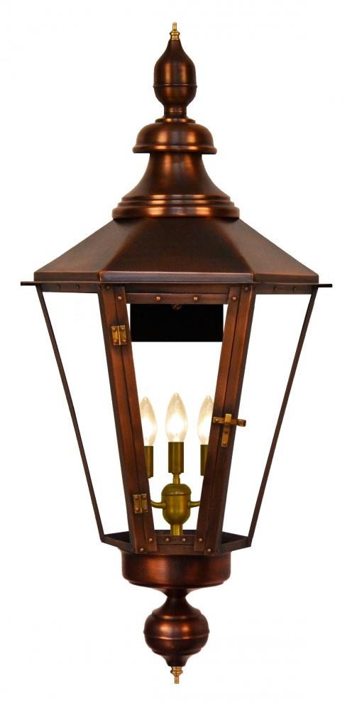 The CopperSmith Eslava Street 42" Tall Copper Electric Wall Mount Outdoor Light Lantern Sconce