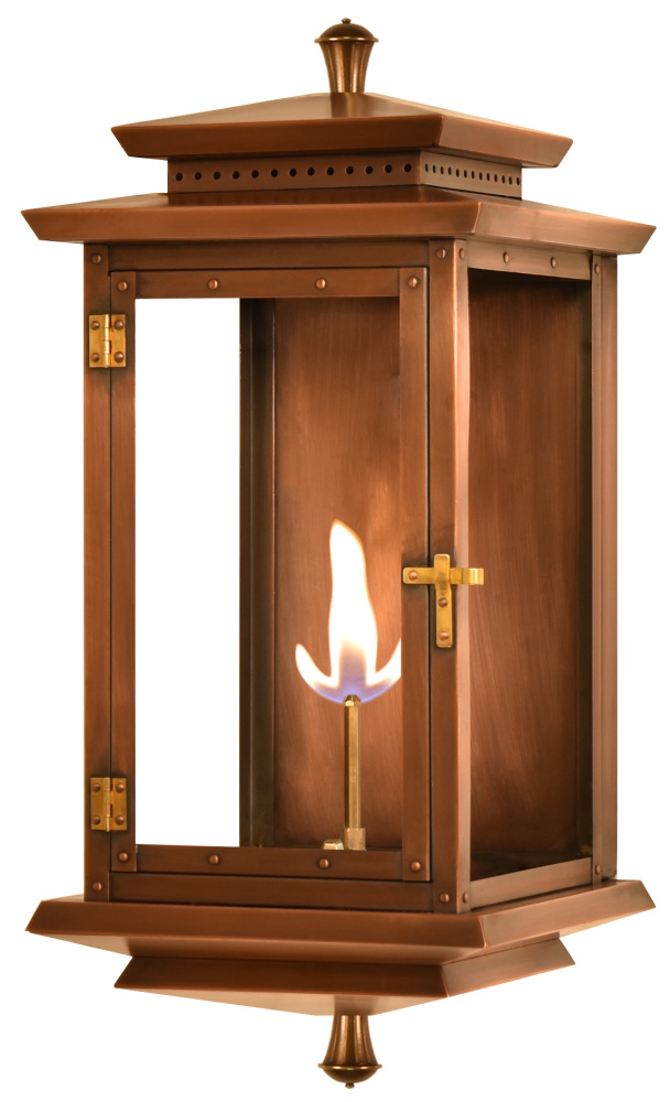 The CopperSmith Biltmore  Flush Traveler 25" Tall Copper Electric Wall Mount Outdoor LT Lantern