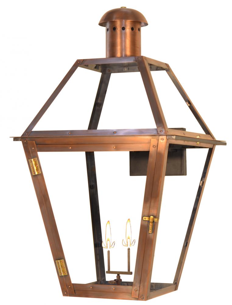The CopperSmith Georgetown 36" Tall Copper Gas Wall Mount Outdoor Light Lantern Sconce