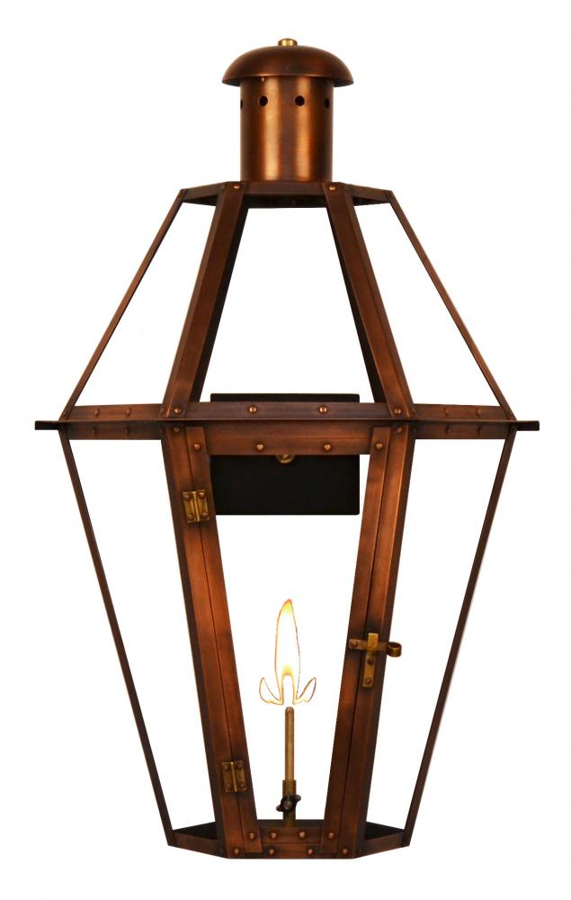 The CopperSmith Mount Vernon 20" Tall Copper Gas Wall Mount Outdoor Light Lantern Sconce