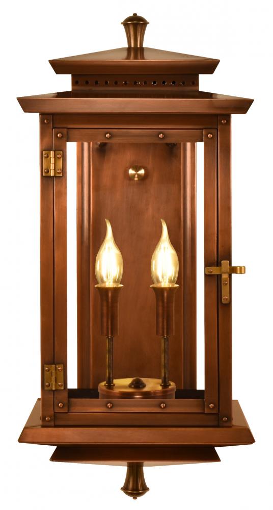 The CopperSmith Biltmore Collection Traveler 25" Tall Copper Electric Wall Mount Outdoor LT Lant