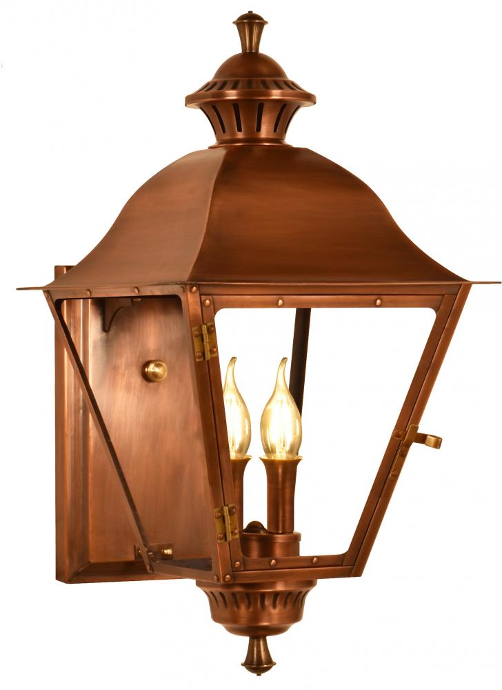 The CopperSmith Biltmore  Vestibule 23" Tall Copper Electric Wall Mount Outdoor LT Lantern