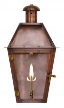 The Coppersmith AC18G - The CopperSmith Arcadia 18" Tall Copper Gas Wall Mount Outdoor Light Lantern Sconce
