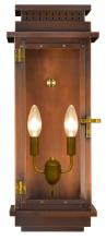 The Coppersmith FCO18E - The CopperSmith Contempo Flush 19" Tall Copper Electric Wall Mount Outdoor Light Lantern Sconce
