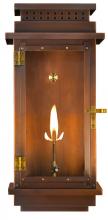 The Coppersmith FCO18G - The CopperSmith Contempo Flush 19" Tall Copper Gas Wall Mount Outdoor Light Lantern Sconce