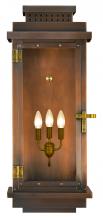 The Coppersmith FCO31E - The CopperSmith Contempo Flush 31" Tall Copper Electric Wall Mount Outdoor Light Lantern Sconce