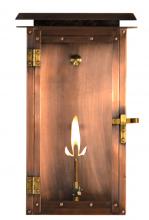 The Coppersmith FHL15G - The CopperSmith Hyland Flush 15" Tall Copper Gas Wall Mount Outdoor Light Lantern Sconce
