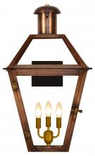 The Coppersmith GT27E - The CopperSmith Georgetown 28" Tall Copper Electric Wall Mount Outdoor Light Lantern Sconce