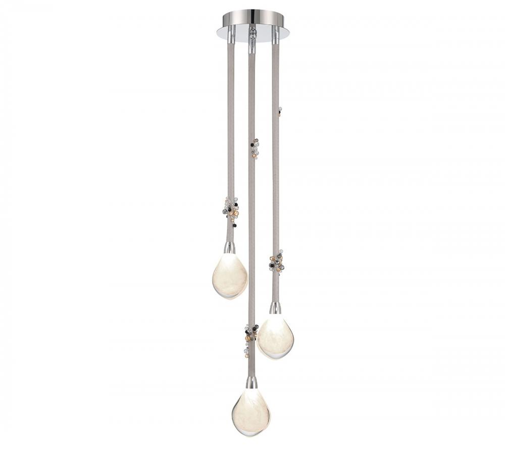 Bellissima, 3 Light LED Pendant, Chrome