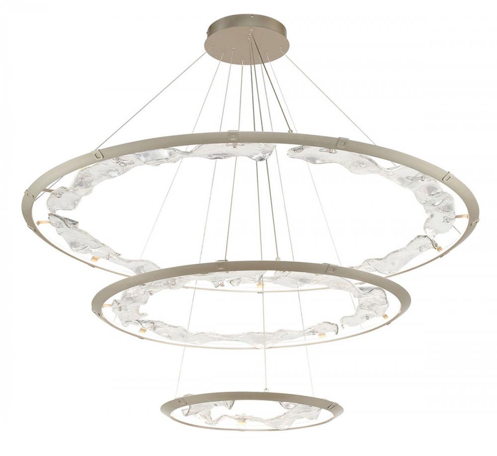 Nettuno,3 Tier LED Chandelier, Painted Brushed Champagne