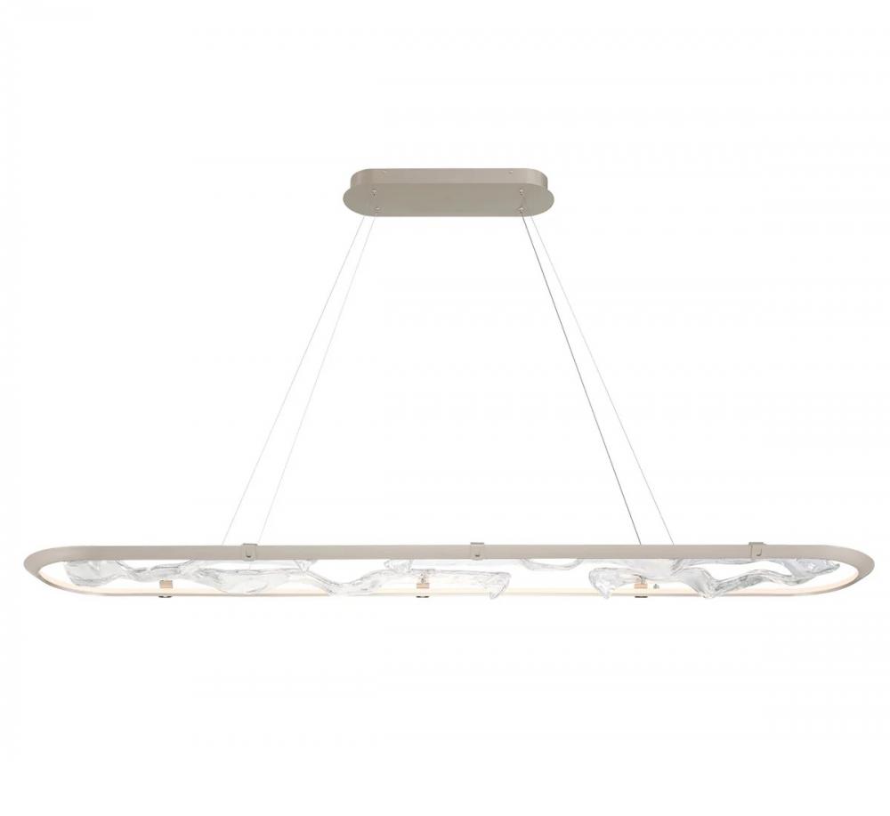 Nettuno, 72" Oval LED Chandelier, Painted Brushed Champagne