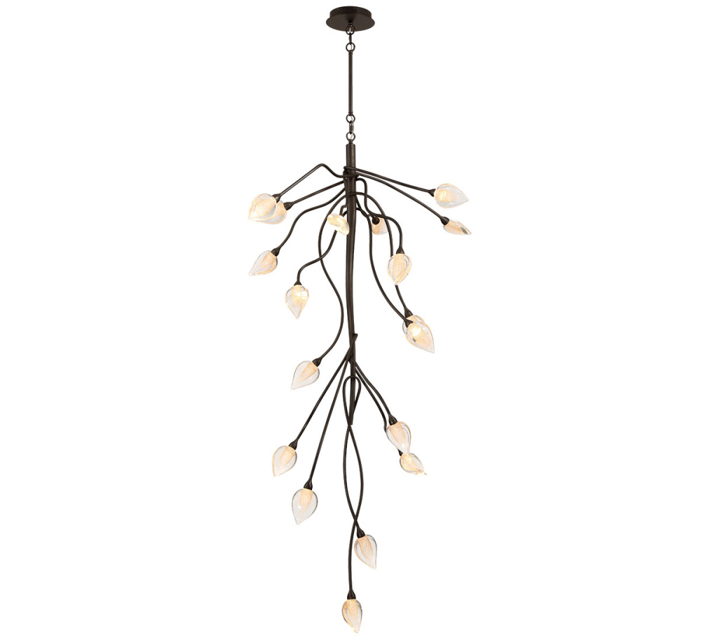 Modena,18 Light LED Grand Chandelier Black With Gold Accent