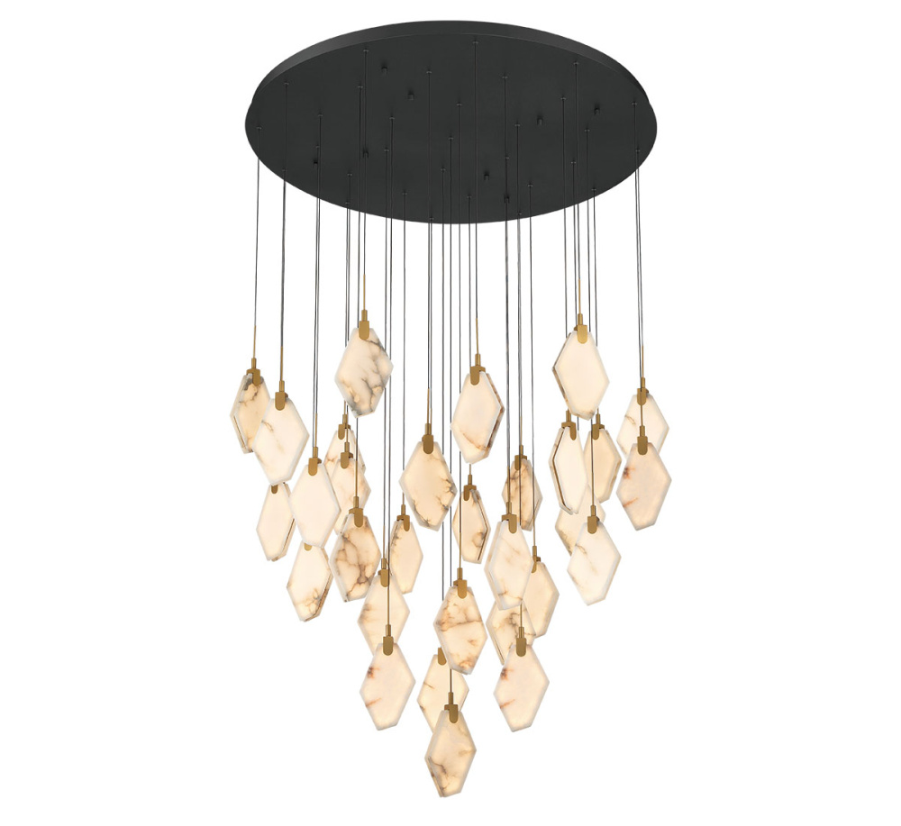 Kosmos 31 Light Round LED Chandelier Matte Black