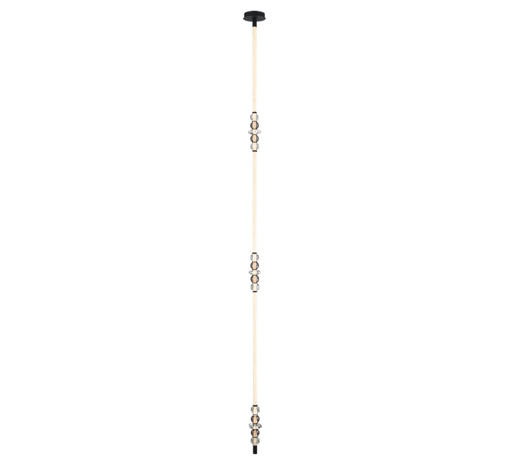 Alcamo 98" LED Chandelier Matte Black