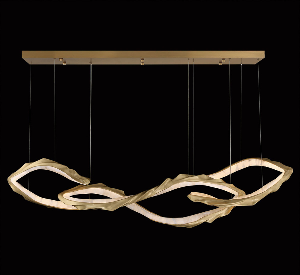 Nuvola,78" LED Chandelier Natural Brass