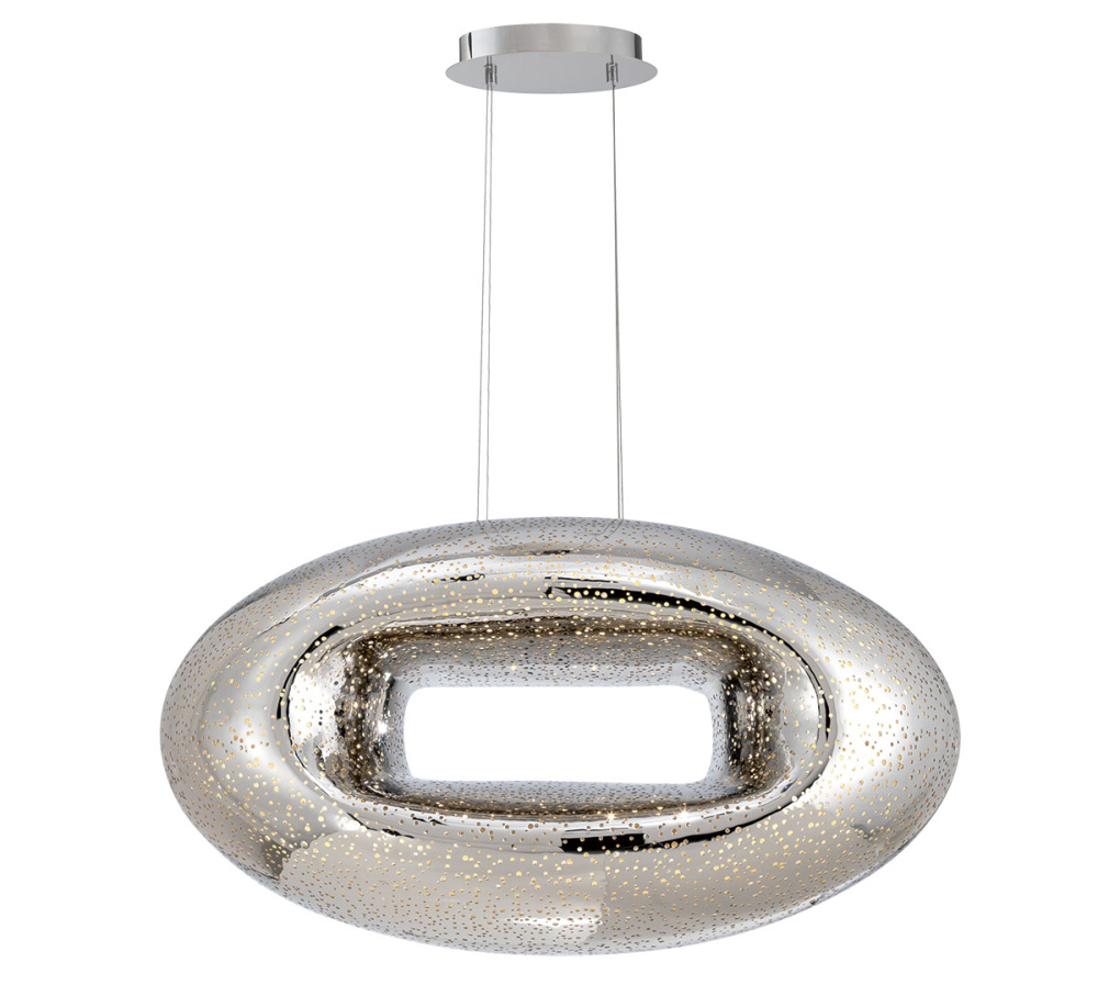 Paros 51" Oval LED Chandelier Stainless Steel