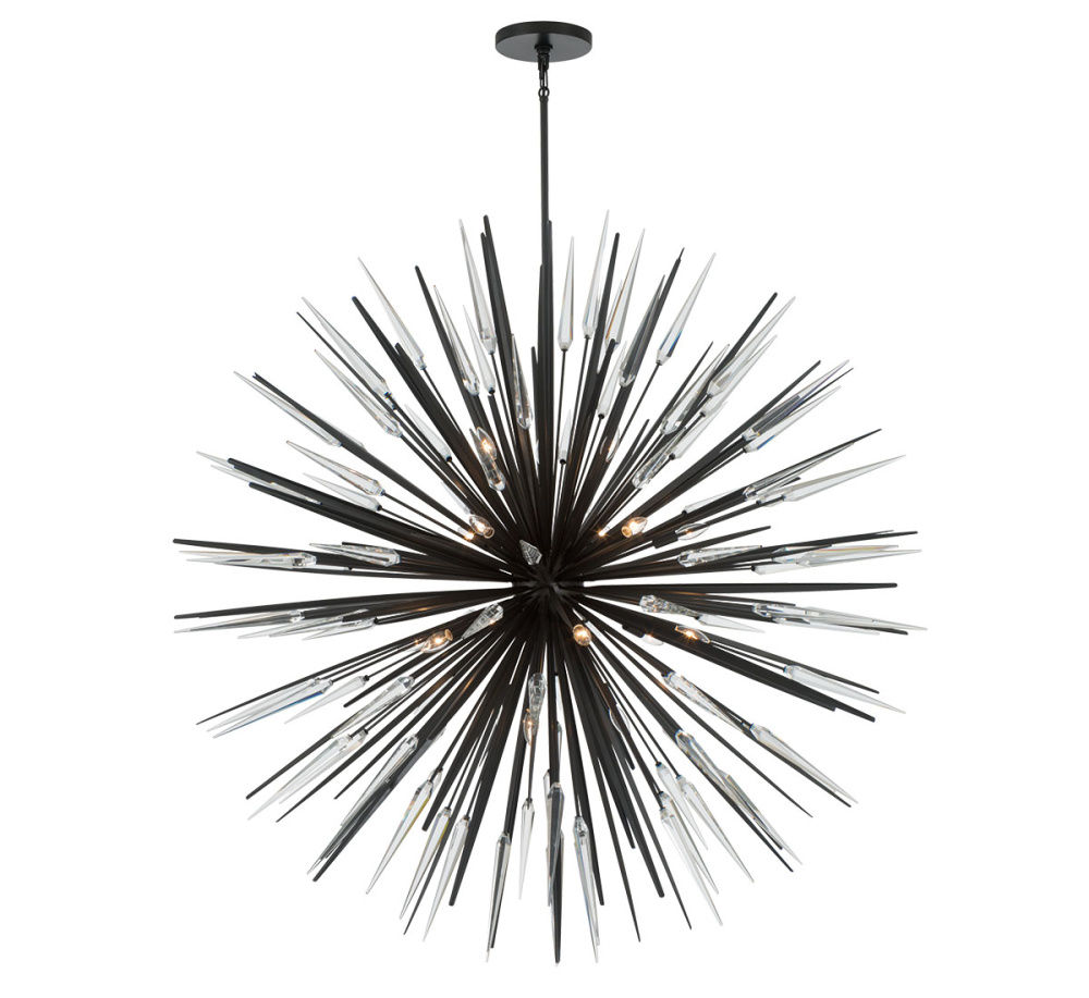 Pragma 18 Light Chandelier Metallic Black