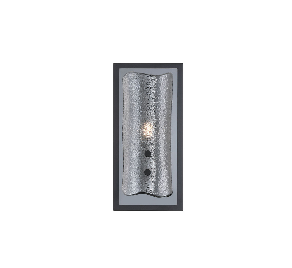 Sorrento 1 Light LED Wall Mount Smoke Black Canopy