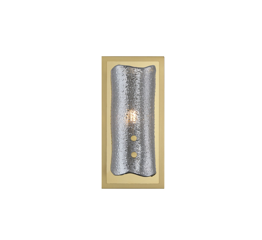 Sorrento 1 Light LED Wall Mount Smoke Gold Canopy