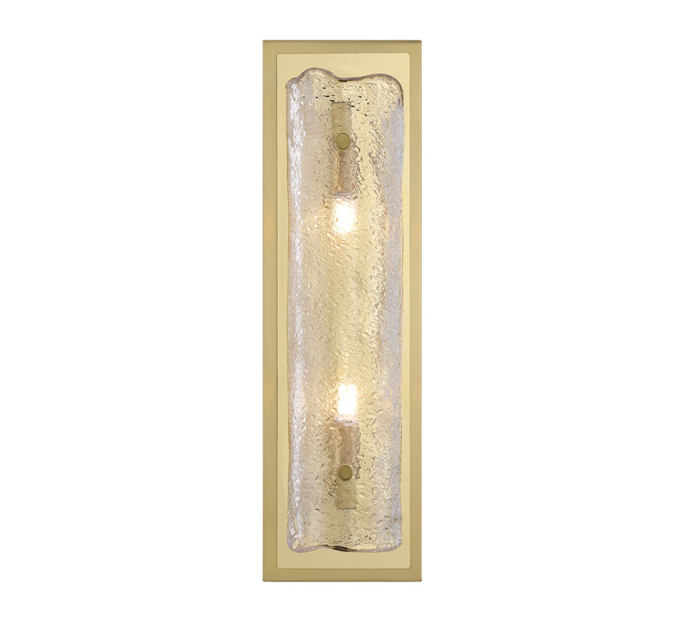 Sorrento 2 Light LED Wall Mount Clear Gold Canopy